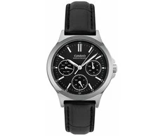 Casio laikrodis LTP-V300L-1A moterims, juodas ciferblatas, sidabrinė korpusas