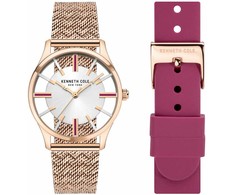 Laikrodis KENNETH COLE KCWLG2124002. Kwarcowy, Kolor pilka. Kobieta.