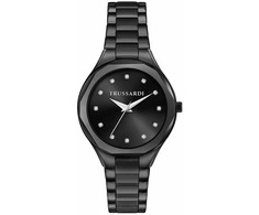 Laikrodis TRUSSARDI R2453157501. Kwarcowy, Kolor juoda. Kobieta.