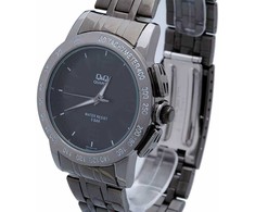 Laikrodis vyrams Q&amp;Q Q602J405Y Juoda Sidabras (Ø 40 mm)