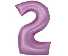 GoDan Folinis balionas „Number 2“, matinės šviesiai alyvinės palvos, 76 cm
