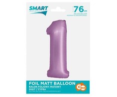 GoDan išmanusis folijos balionas Nr. 1 Levandų matinis 76 cm Godan