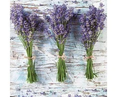Levandų servetėlių rinkinys „Trys puokštės“, 20 vnt., 33x33 cm