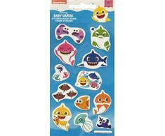 Lipdukų rinkinys „Baby Shark Aquatic“ – minkšti putplasčio elementai