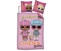 LOL Surprise Cinema patalynės užvalkalas 140√ó200cm, 63√ó63 cm mikropluošto