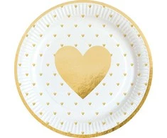 „Love Everyday“ popierinės lėkštės, 8 vnt., 23 cm