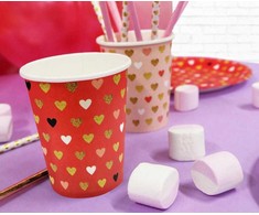 Puodelis pap 250ml Xoxo raudona op6szt Walentynki GODAN PG-KXC6