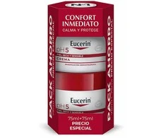 Eucerin Ph5 Kreminis For Dry and Sensitive Skin kremas sausai ir jautriai odai, 75 ml + 75 ml