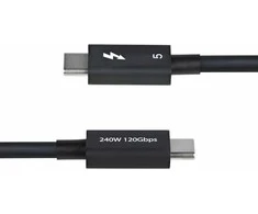 Kabelis USB StarTech Thunderbolt - USB-C 1 m Juodas (TBLT5MM1M240W)