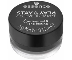 Essence STAY &amp; PLAY Gel Akių apvadas Jar #01-Juodas 5g