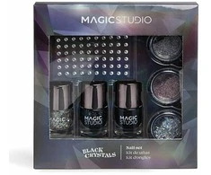 Idc Institute Idc Magic Studio Juodas Crystals nagų rinkinys