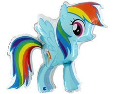 Mano mažasis ponis Rainbow Dash folijos balionas 84 cm