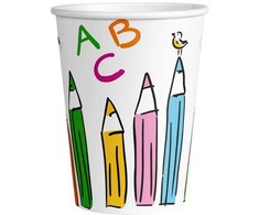 Mano mokyklos pradžia „School Start“ popierinių puodelių pakuotė, 8 vnt., po 250 ml