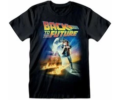 Marškinėliai su trumpomis rankovėmis Back to the Future Poster Juoda Abiejų lyčių