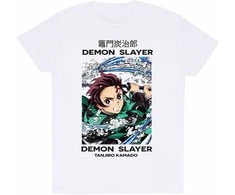 Marškinėliai su trumpomis rankovėmis Demon Slayer Whirlpool Balta Abiejų lyčių