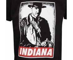 Marškinėliai su trumpomis rankovėmis Indiana Jones Indy Juoda Abiejų lyčių