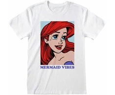 Marškinėliai su trumpomis rankovėmis The Little Mermaid Mermaid Vibes Balta Abiejų lyčių