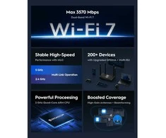 Maršrutizatorius CUDY WR3600 BE3600 Gigabit Wi-Fi 7