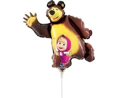 Mašos ir meškos šypsenėlė mini folijos balionas 35 cm (WP)