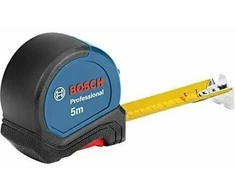 „Bosch Professional“ 5 m matavimo juosta (valdomas viena ranka, su diržo segtuku, magnetiniu kabliu, 2 stabdymo mygtukais, 27