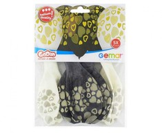 Meilės balionas „Auksinės širdelės“, 5 dalių 13 colių (33 cm)