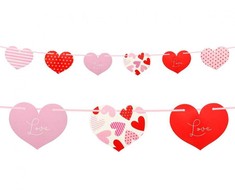 GoDan PAP GIRLAND 200CM HEARTS PATTERNS GO PBH