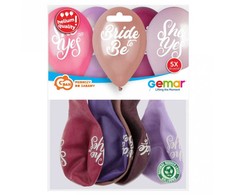 Mergvakario ir damų vakarėlio balionai, 5 vnt. 13 colių (33 cm)