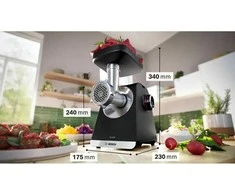 Bosch Serie 6 MFWS650B mincer 500 W Juodas, Sidabrinis
