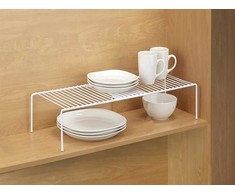Reguliuojama metalinė lentyna 32-55,5 cm, balta