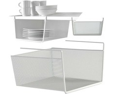 Metalinė pakabinama lentyna virtuvei 28 cm balta