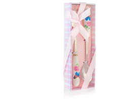 Metalinių kavos šaukštelių rinkinys dovanų dėžutėje „Rose Butterfly Rose“