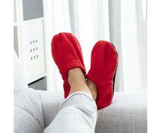 Mikrobangų krosnelėse šildomos šlepetės InnovaGoods Raudona