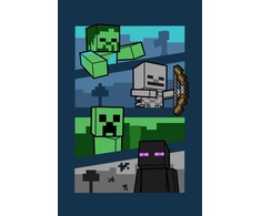 Kocyk polarowy 100x150 Minecraft 2022 Mobs and Shadows pled dziecięcy JF 02