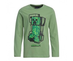 „Minecraft Blockbuster“ vaikiški ilgomis rankovėmis marškinėliai, 9 metų vaikams