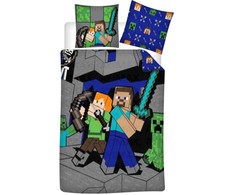 „Minecraft Blocky Battle“ patalynės užvalkalas 140–200 cm, 65–65 cm