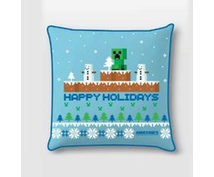 „Minecraft“ „Happy Holidays“ kalėdinių pagalvės užvalkalas 40x40 cm aksomas