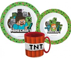 „Minecraft“ indų rinkinys, mikroplastikas su puodeliu, 350 ml