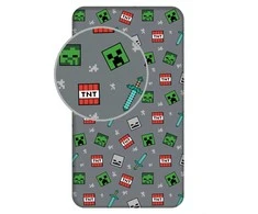 Minecraft Mes turime šią paklodę su guma 90x200 cm