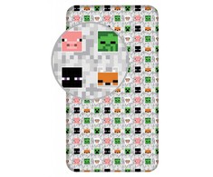 Minecraft Nuotykių paklodė su guma 90x200 cm