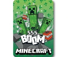 Minecraft SSS Boom vilnos antklodė 100x140cm