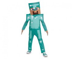 Minecraft Steve'o Diamondo kostiumas 4-6 metų vaikams