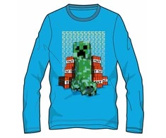 „Minecraft“ tamsoje šviečiantys ilgomis rankovėmis vaikiški marškinėliai, palaidinė 6 metų vaikams
