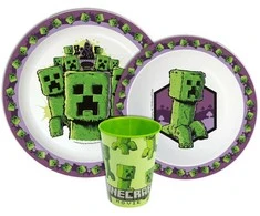 „Minecraft The Movie“ vakarienės rinkinys, mikroplastiko, puodelis 260 ml