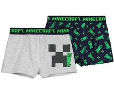 „Minecraft“ vaikiški bokseršortai, 2 vnt. pakuotėje, 8 metai