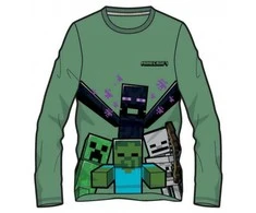 Minecraft vaikiški ilgomis rankovėmis marškinėliai, 9 metų vaikams