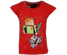 „Minecraft“ vaikiški trumpi marškinėliai, 6 metų vaikams