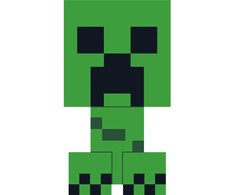 Minecraft Vijoklio formos dekoratyvinė pagalvėlė 27x40 cm, veliūras
