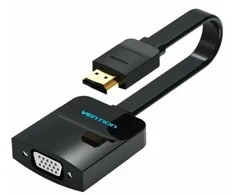 Vention 74345 kabelio adapteris 0,15 m VGA (D-Sub) HDMI A tipo (standartinis) juodas