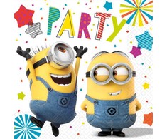 Minions Hooray 16 dalių servetėlės 33x33 cm