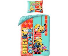 „Minions Snack Attack“ patalynės komplektas 140–200 cm, 70–90 cm mikropluošto